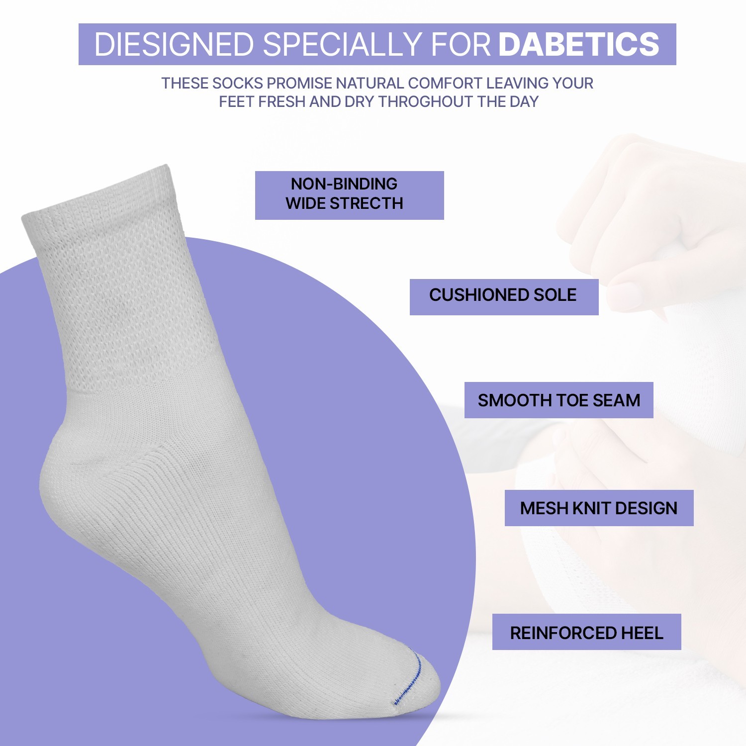 Diabetic Ankle Quarter Socks for Men Women Wholesale Bulk Lot Health Circulatory