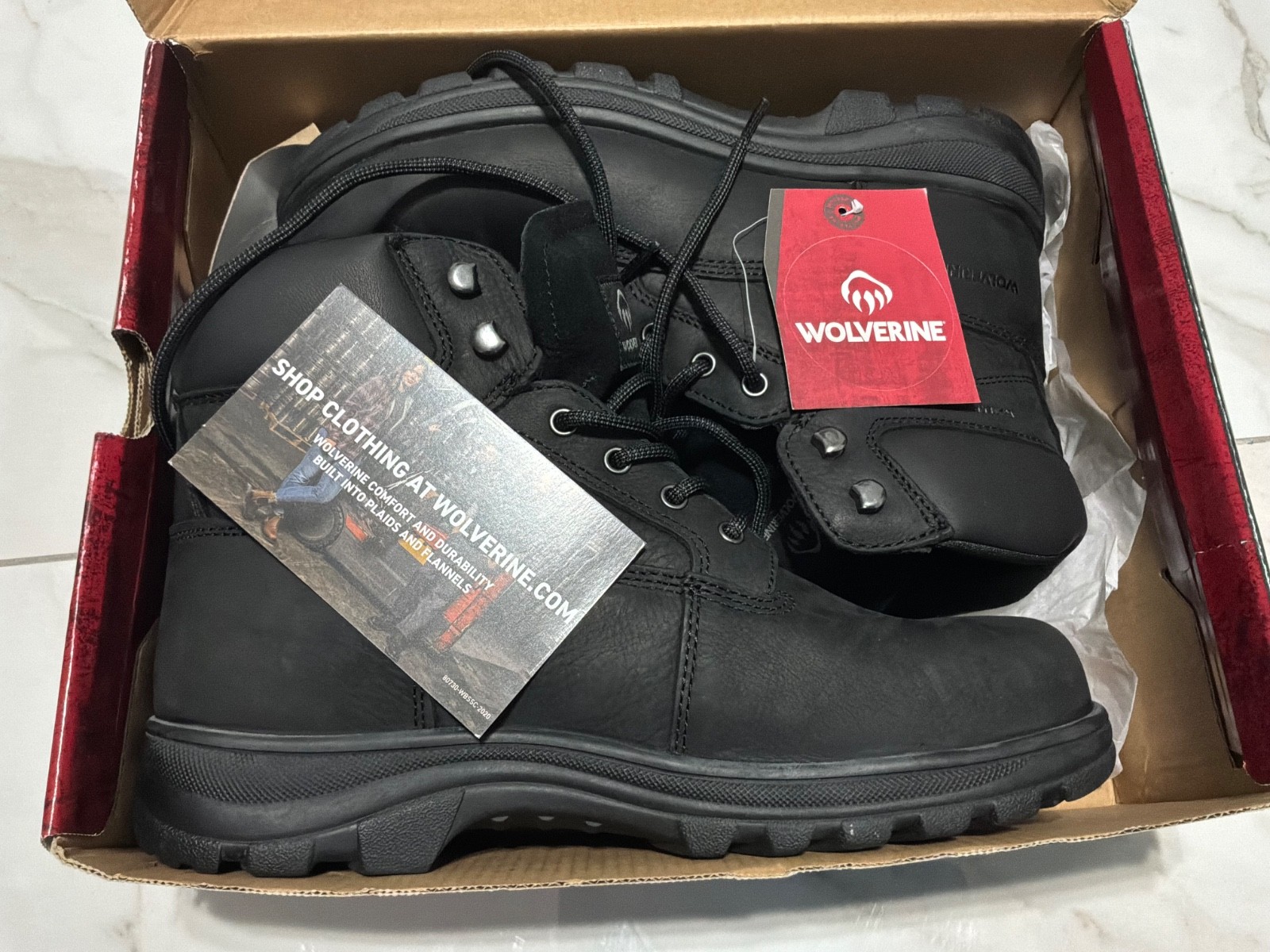 Wolverine Cabor EPX 6″ Composite Toe Men’s Work Boots – Dark Brown, US Size 11.5
