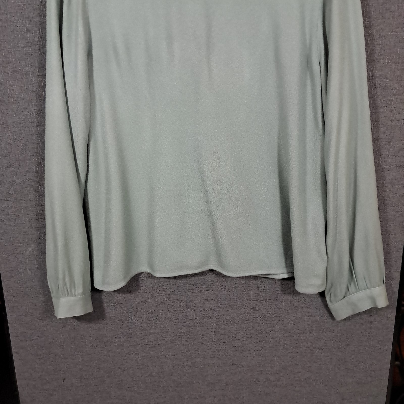 Cloth & Stone Womens Top Small Tie Back Long Sleeve Seafoam Oversized Office