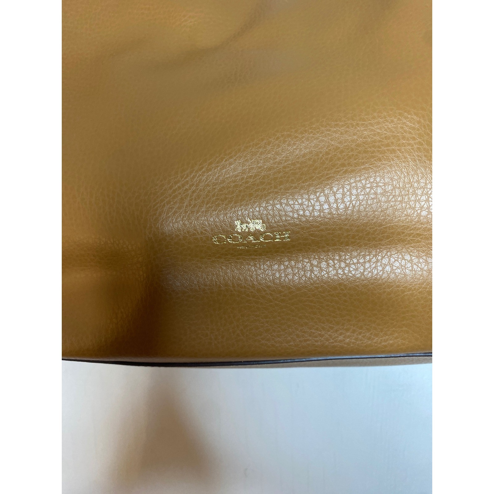 Coach Derby Tote Bag Purse Saddle Brown Pebbled Leather Womens F58660 Office