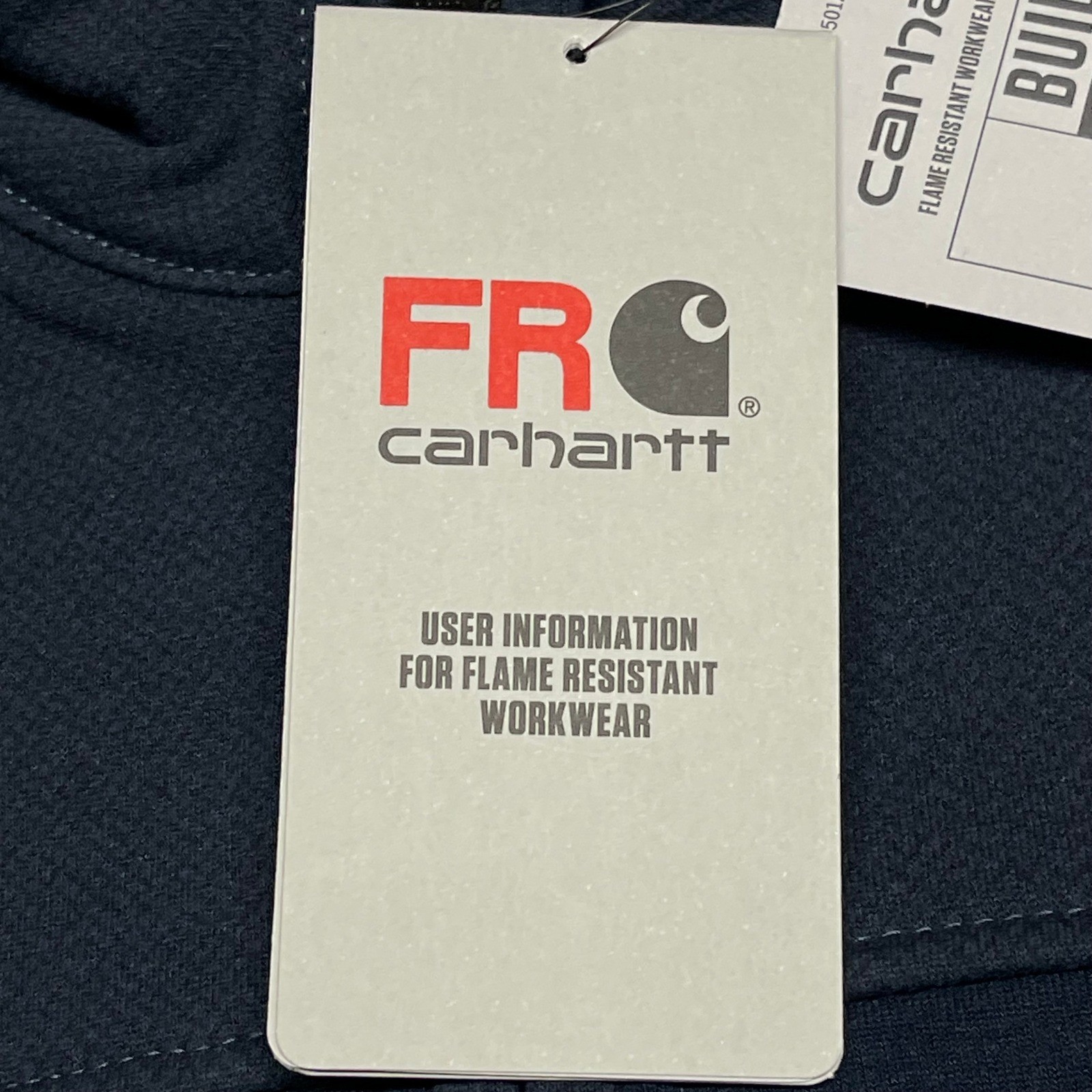 Carhartt FR Pullover Mens Small Blue Rain Defender Mock Neck Flame Resistant