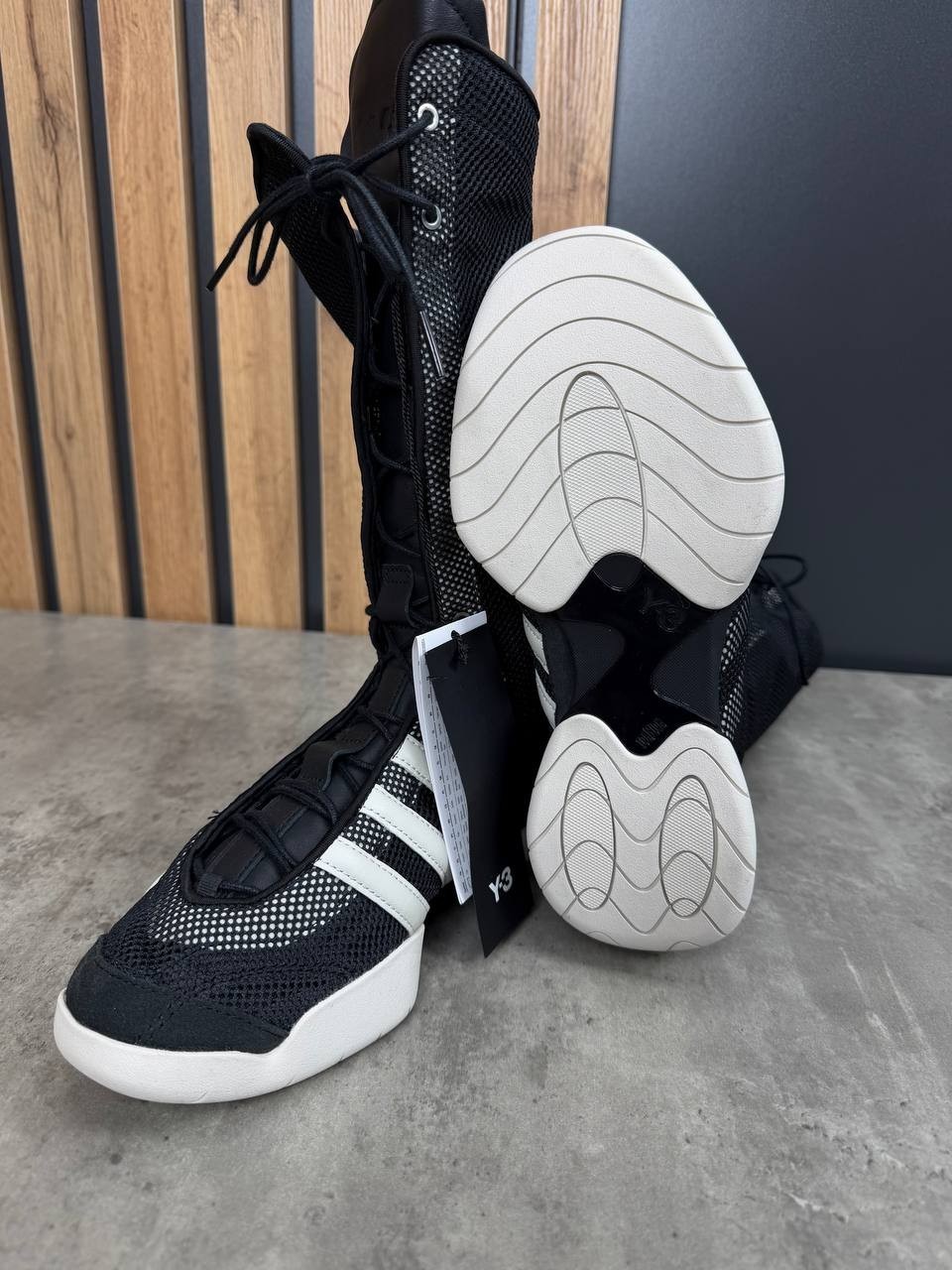 Adidas Y-3 Regu Boot Black/Talc Size 37 1/3