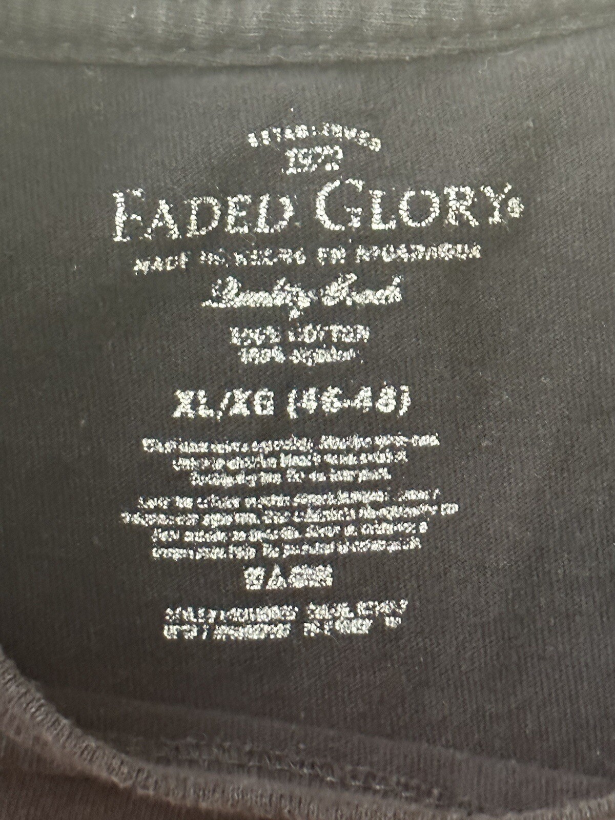 Faded Glory T Shirt Men’s XL Black United We Stand Graphic Print Tee Casual USA