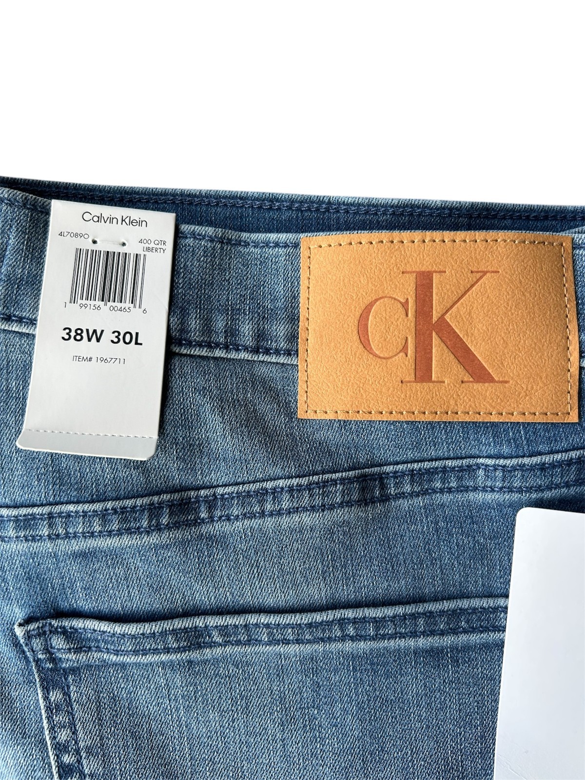 Calvin Klein Men’s Jean Straight Fit Blue Size 38×30