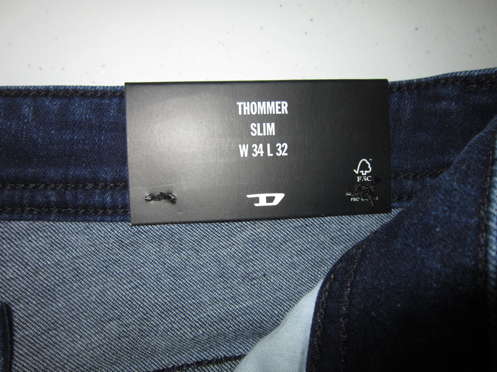 DIESEL THOMMER-R Denim Jeans Slim RE067 Blue Sz 34 x 32 $195
