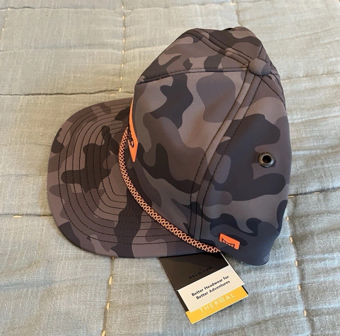 Melin Coronado Brick Infinite Thermal Hat-Black Camo/Orange Classic (58CM)