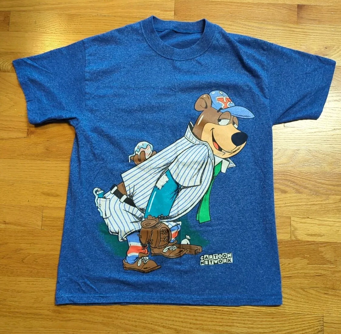 Vintage Cartoon Network Yogi Bear Flintstones Shirt Double Sided Graphic Adult L