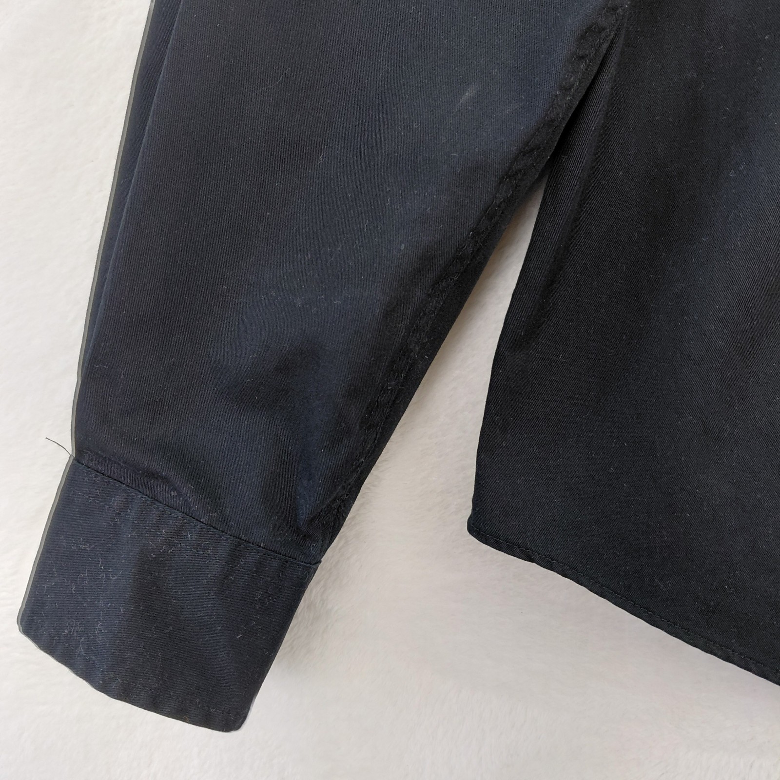 Androgynous Fox Shirt Black Long Sleeve Swift Button Up Gender Neutral Sz Large