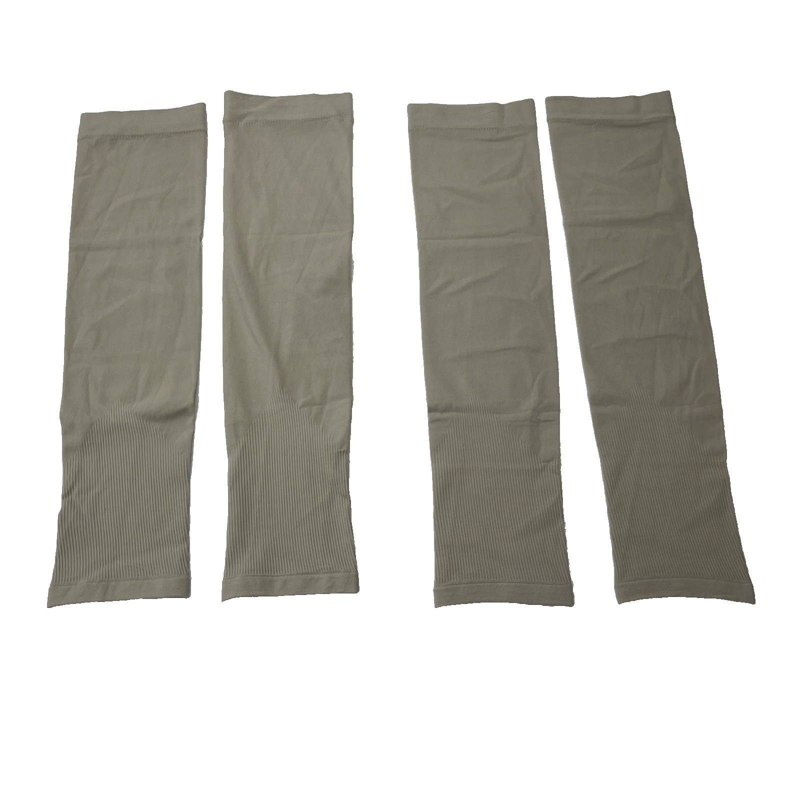 2 Pack UPF 50+ Sun Sleeves Cooling Fabric Compression Arm Sleeves Gray