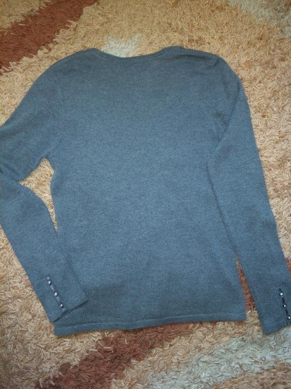 women silk and cashmere sweater grey cashmere 36