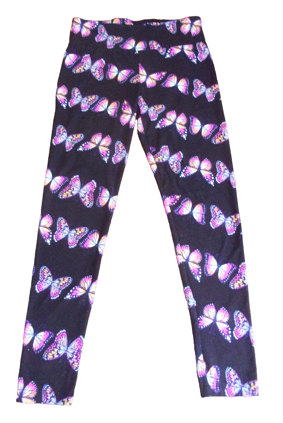 Leggings Butterfly Medium(7-9) 95% Nylon 5% Spandex Very Good Cond SHIP FROM USA