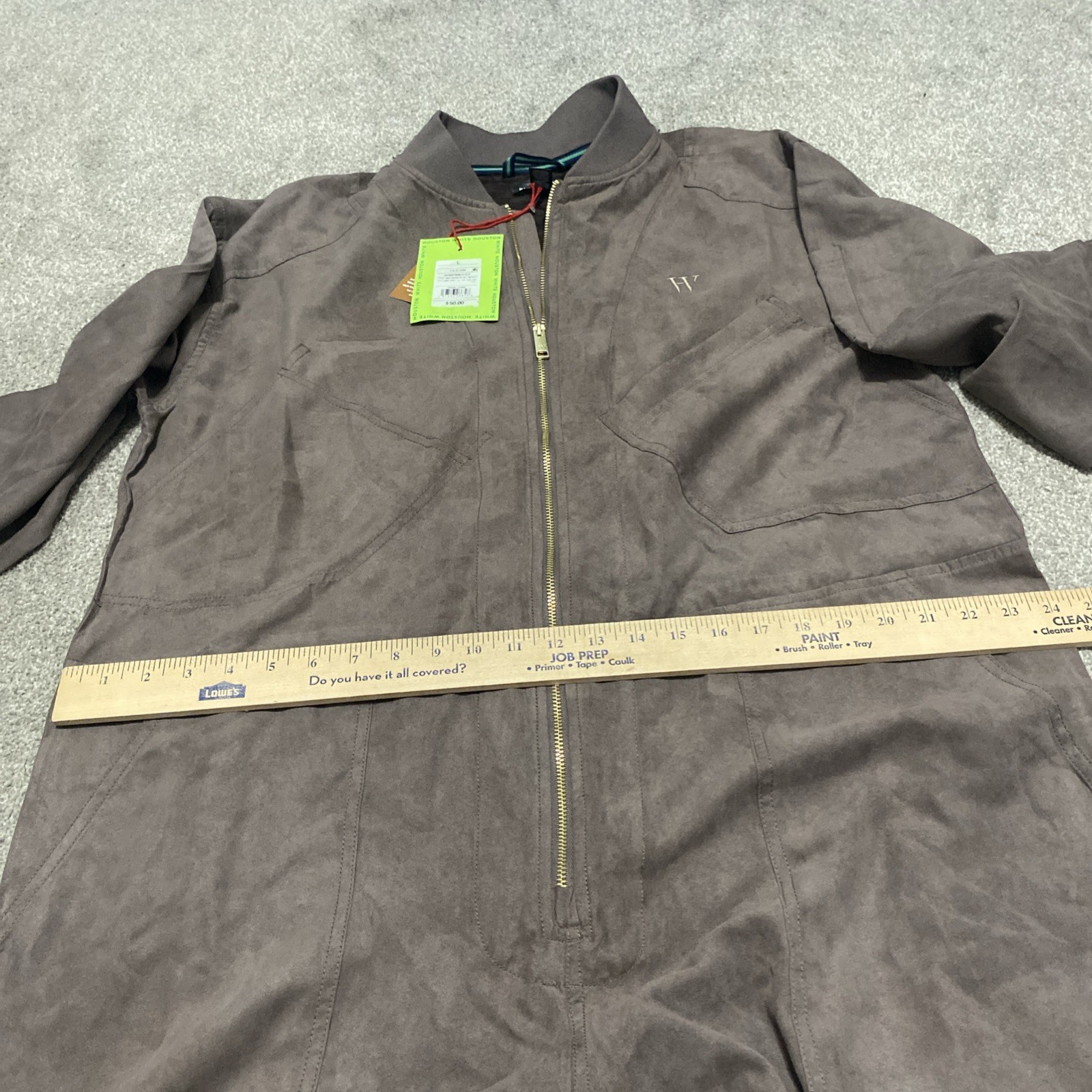 Houston White x Target Brown Faux Suede Flight Jumpsuit Size L