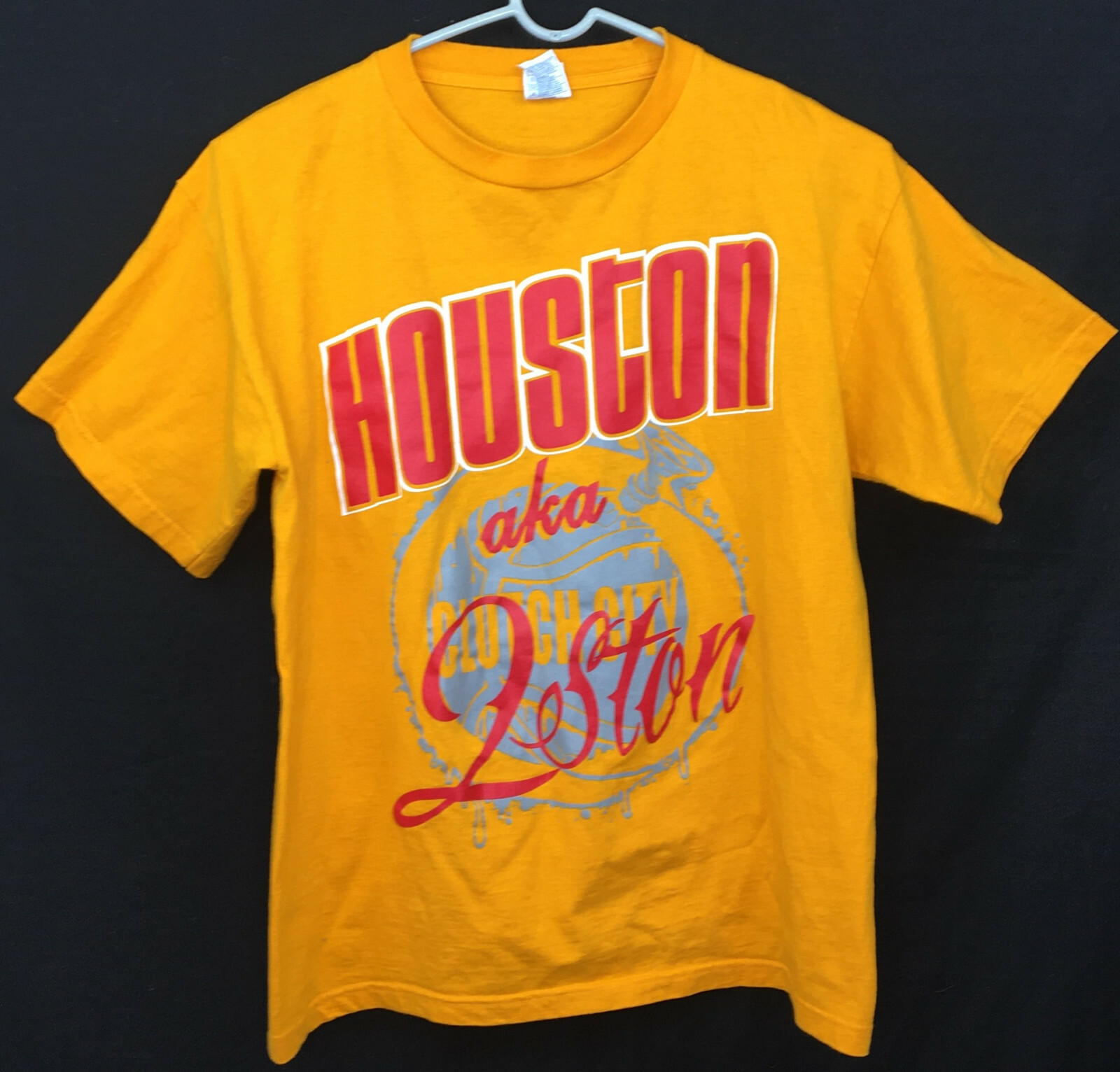 Houston Rockets aka 2Ston T-Shirt Men’s Large Orange TND Brand Pre-Shrunk Cotton
