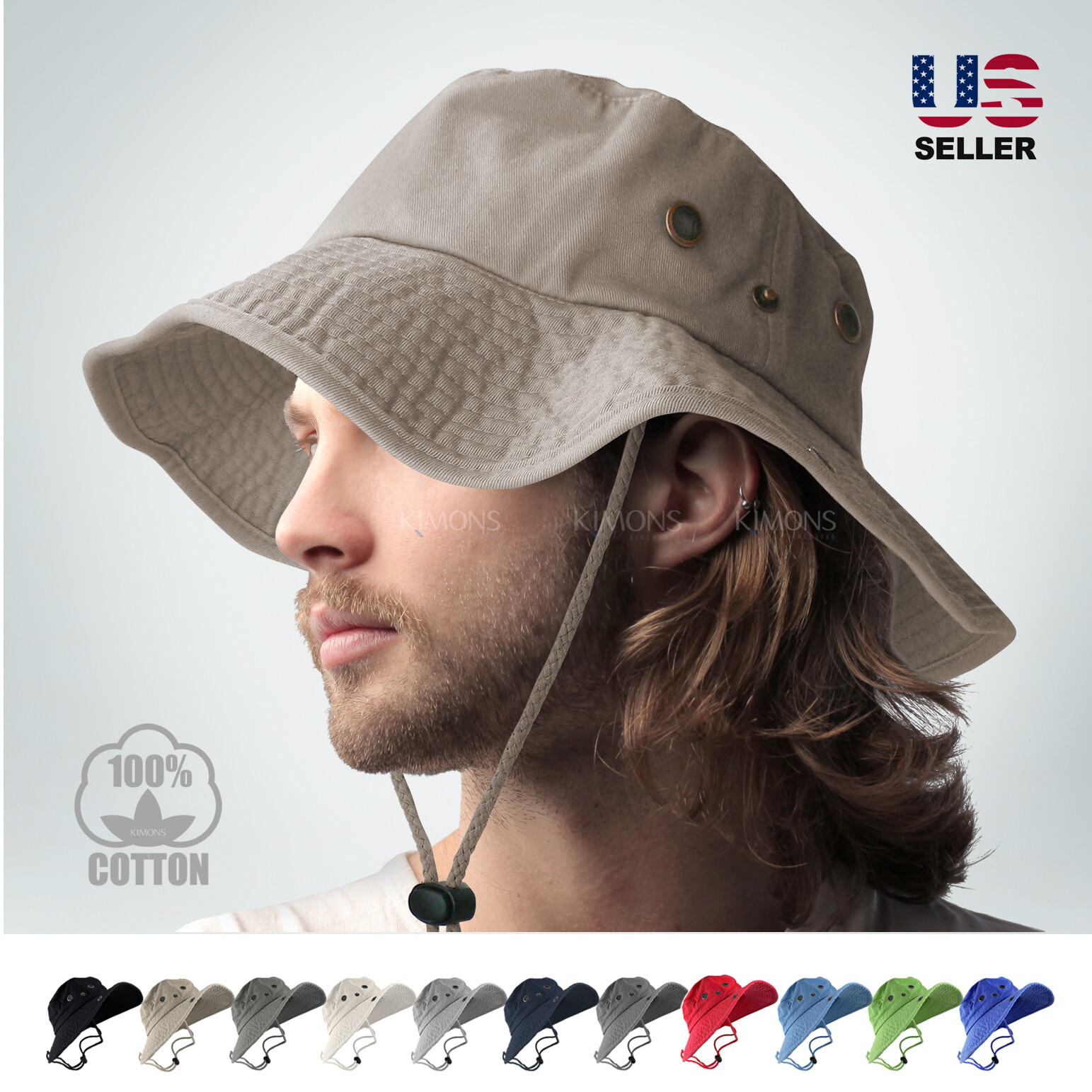 Boonie Bucket Hat Military Fishing Camping Hunting Wide Brim Men Outdoor SB