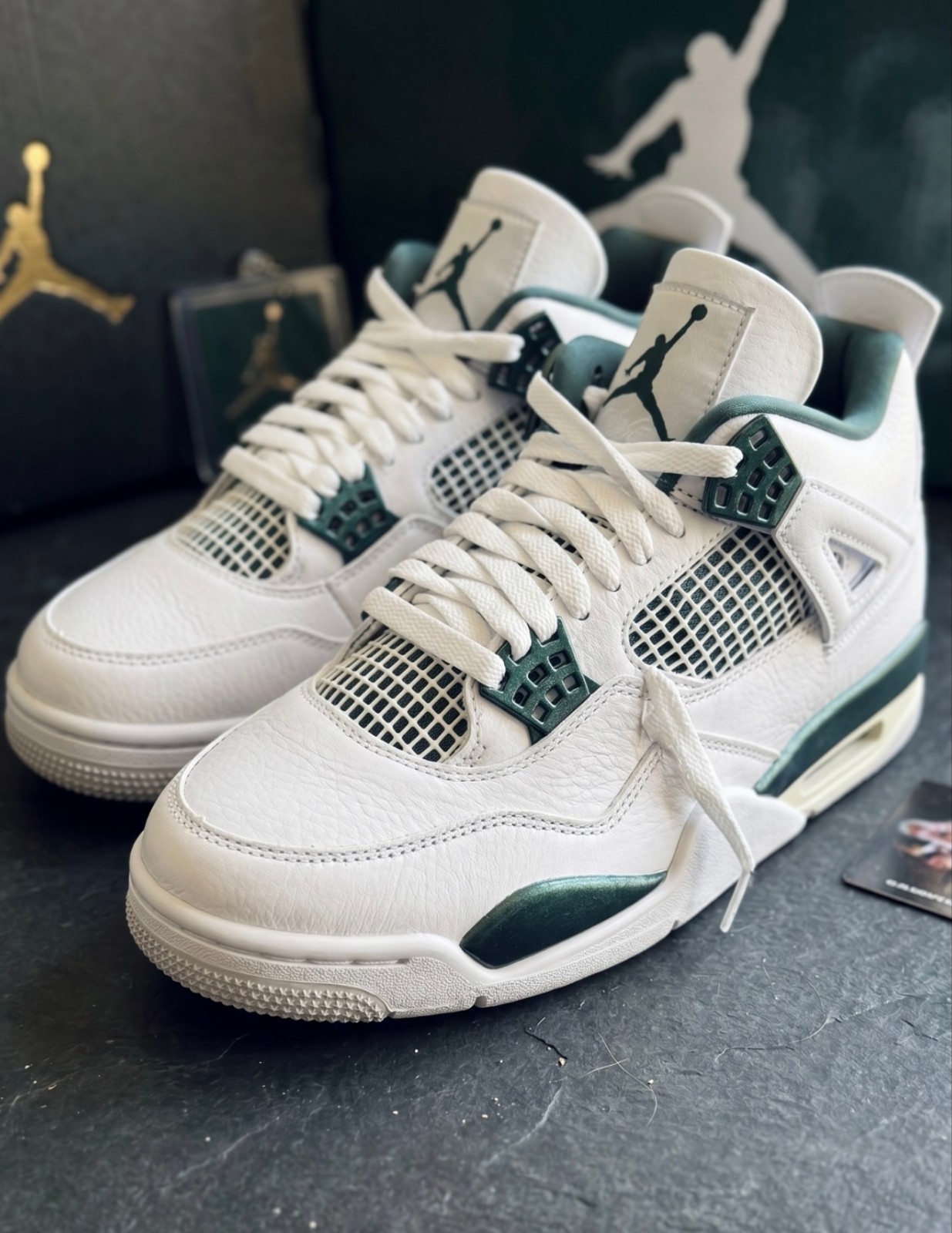 New Jordan 4 Retro “Oxidized Green” Mid Top Basketball Shoes Men’s US Size 7-13