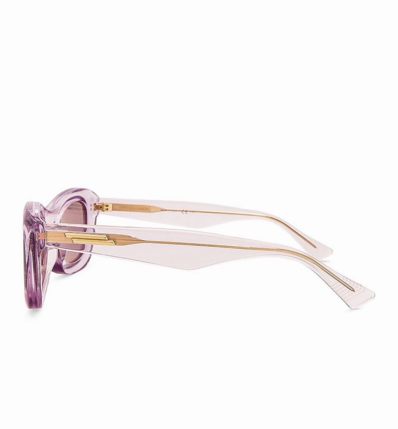 Bottega Veneta BV1088S 005 Violet Flash Pink Transparent Acetate Sunglasses