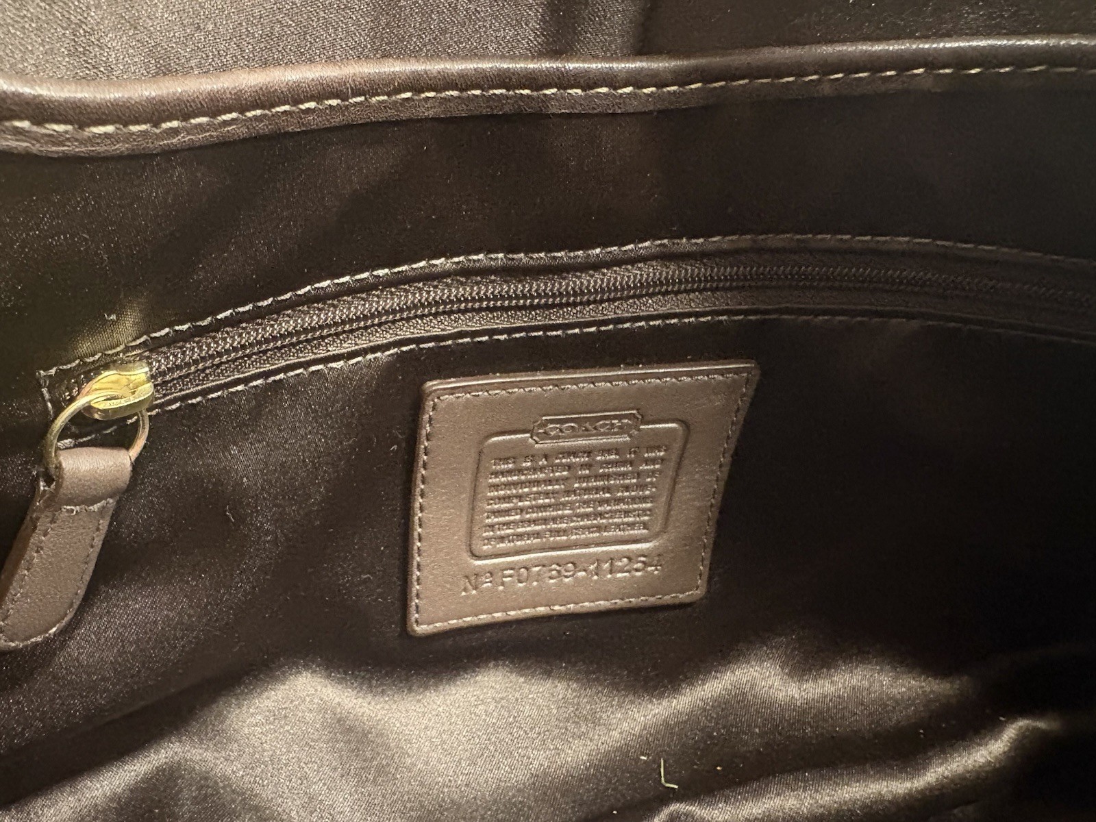 Coach Vintage Y2K Turn Lock Flap Ergo Chocolate Brown Calfskin Leather 11254 EUC