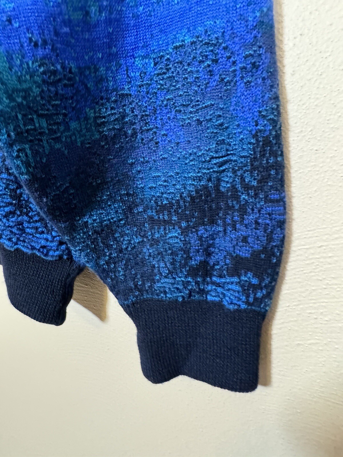 Vintage Far Horizons Australia Wool 3D Knit Textured Grandpa Sweater Sz M
