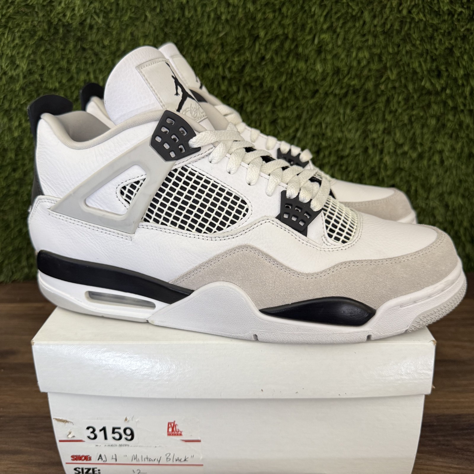 Nike Air Jordan 4 Retro Military Black White Grey Men’s Sz 12 DH6927-111