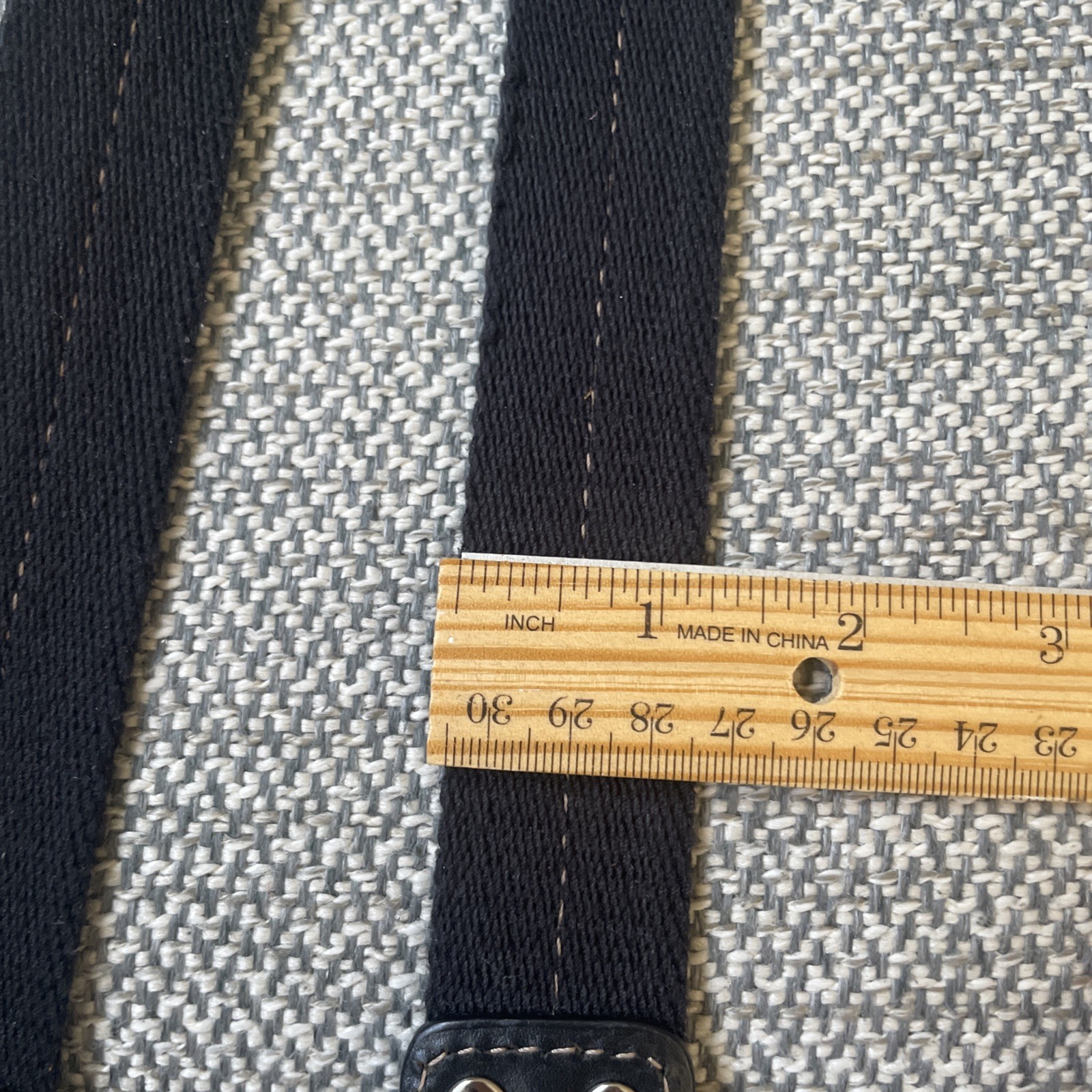 FOSSIL Brown Canvas Silver Tone Replacement Handles 20.75”