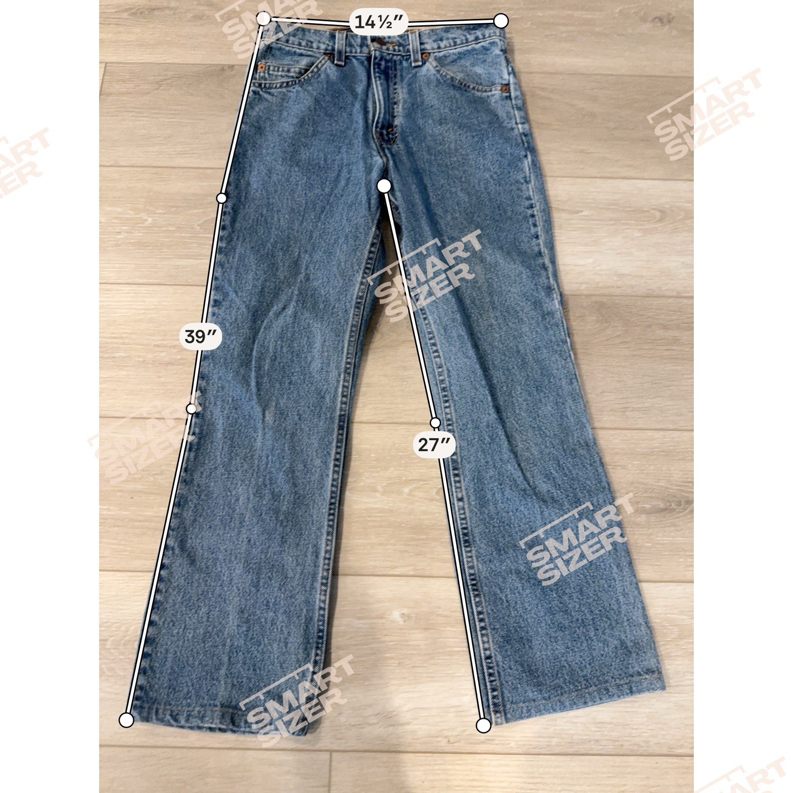 VTG Orange Tag Levi Strauss 517 Men Blue Denim Straight Leg 30W X 30L