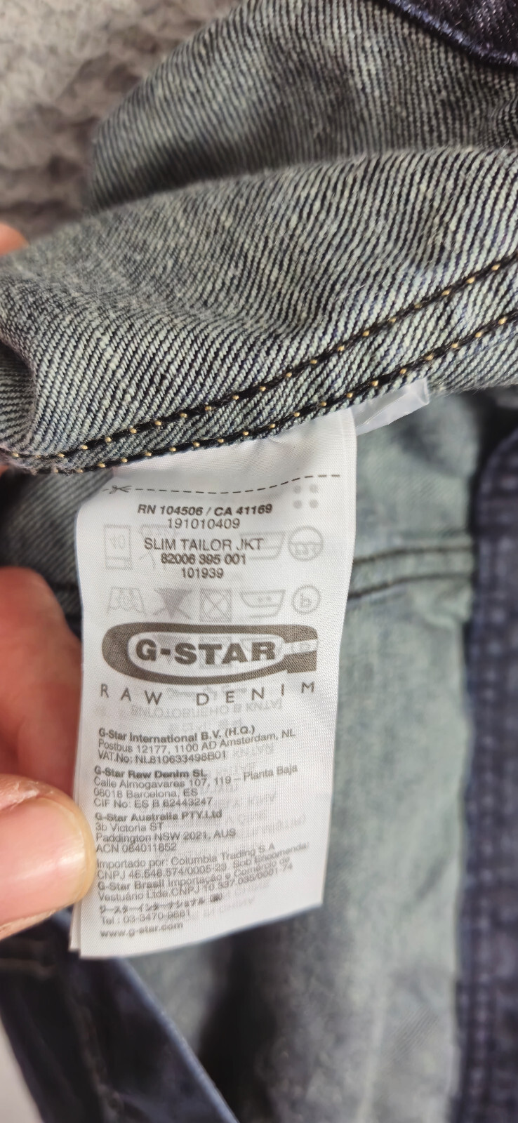 G Star Raw Denim Jacket Size XL Blue Slim Tailor DT Trucker Dark Wash Jean
