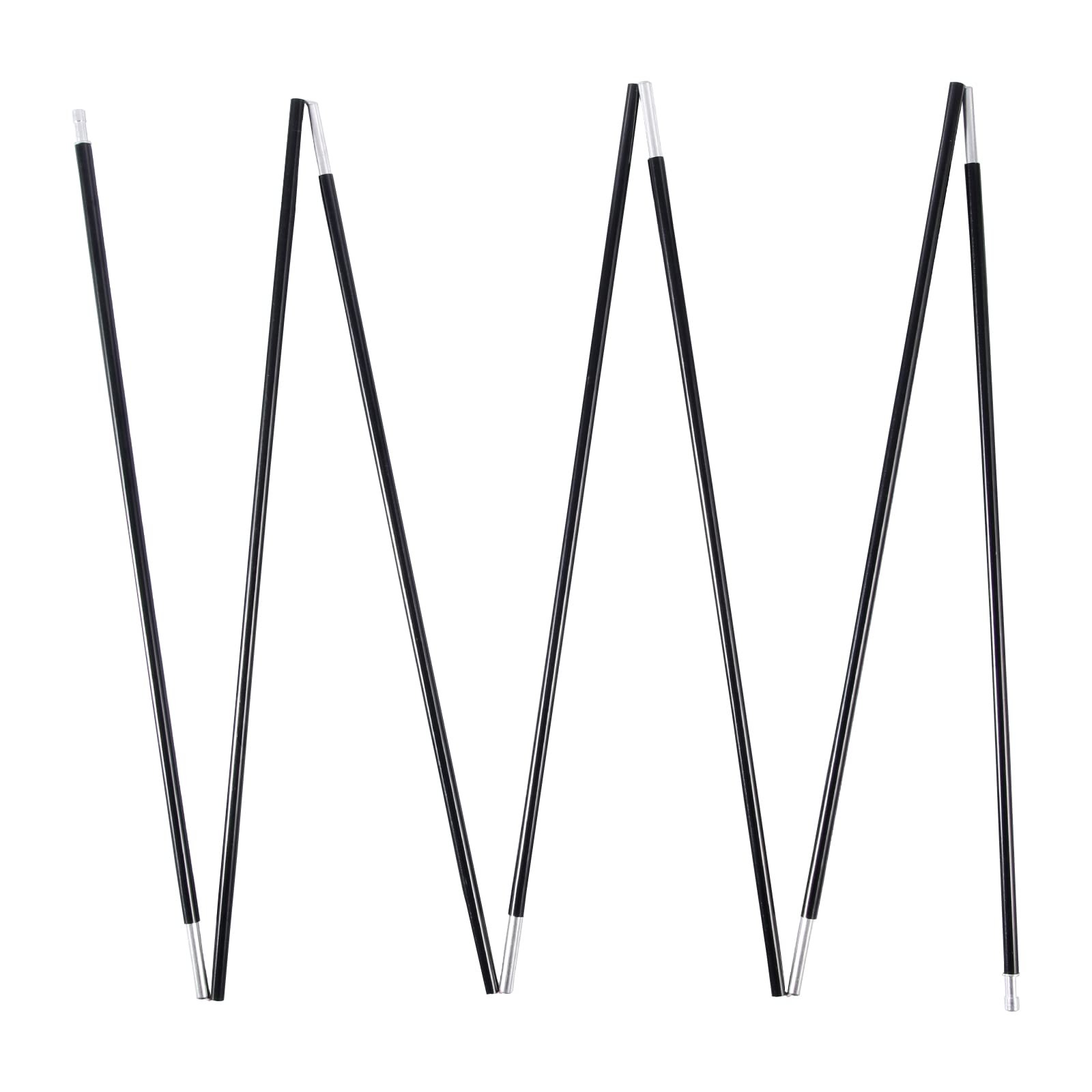 Aluminum Tent Poles Replacement Black Preassembled Tent Pole 7001 T6 Heated Camp