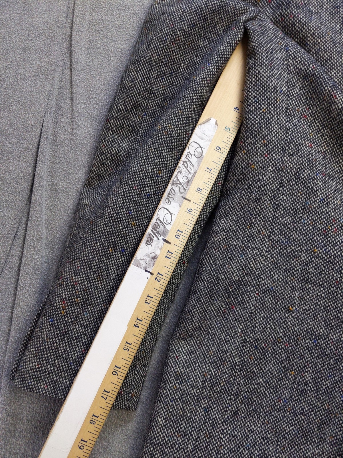 Deansgate Blazer Mens 42 Long Gray Wool Tweed Sport Coat Jacket Tweed Mottled