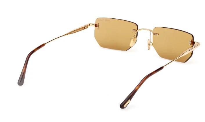 Tom Ford ETHAN-02 FT1355 30E Shiny Deep Gold/ Brown Square Men’s Sunglasses