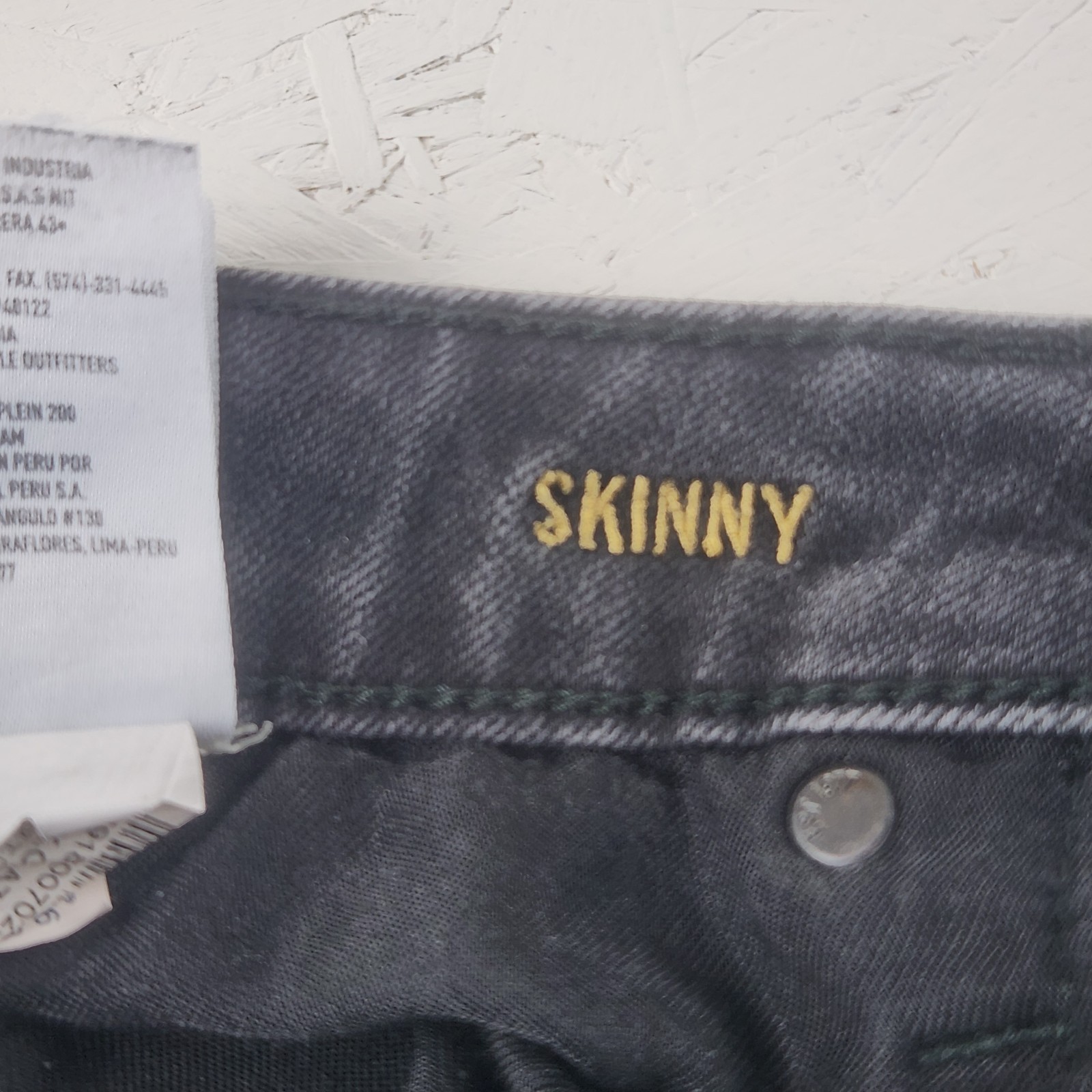 American Eagle 30×32 Black Skinny Jeans Mens Extreme Flex