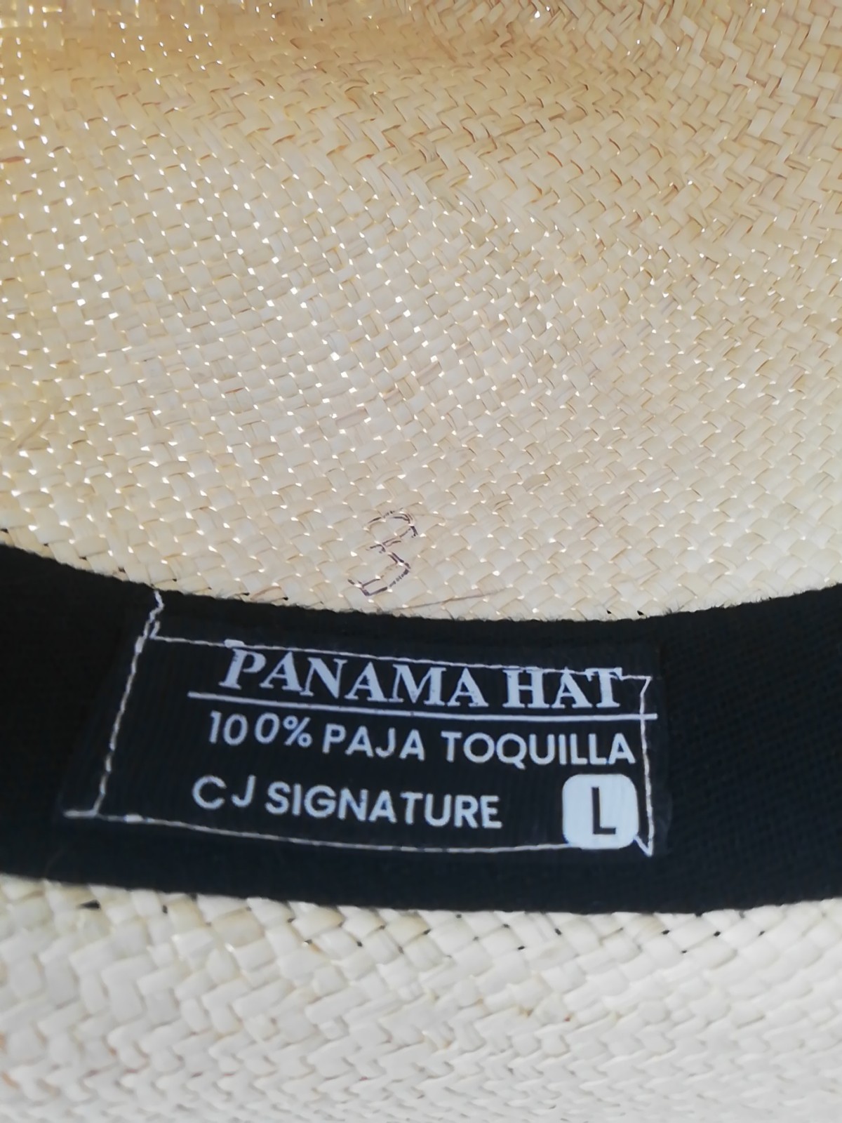GENUINE ECUADOR HAT “PANAMA HAT” 100% TOQUILLA STRAW LARGE 60Cm CLASSIC BEIGE