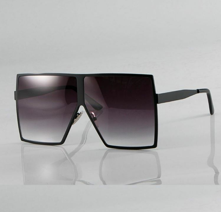 Sunglasses Flat Top Huge Big Oversized XXL Square Women “Lauren” Mirror SHADES
