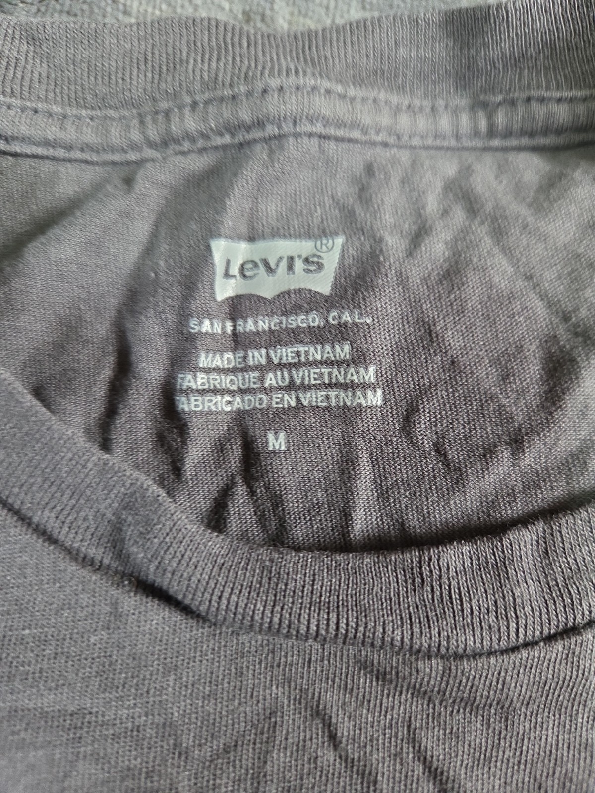 Levis Gray Sparkle Glitter Logo T-shirt Tee Womens M