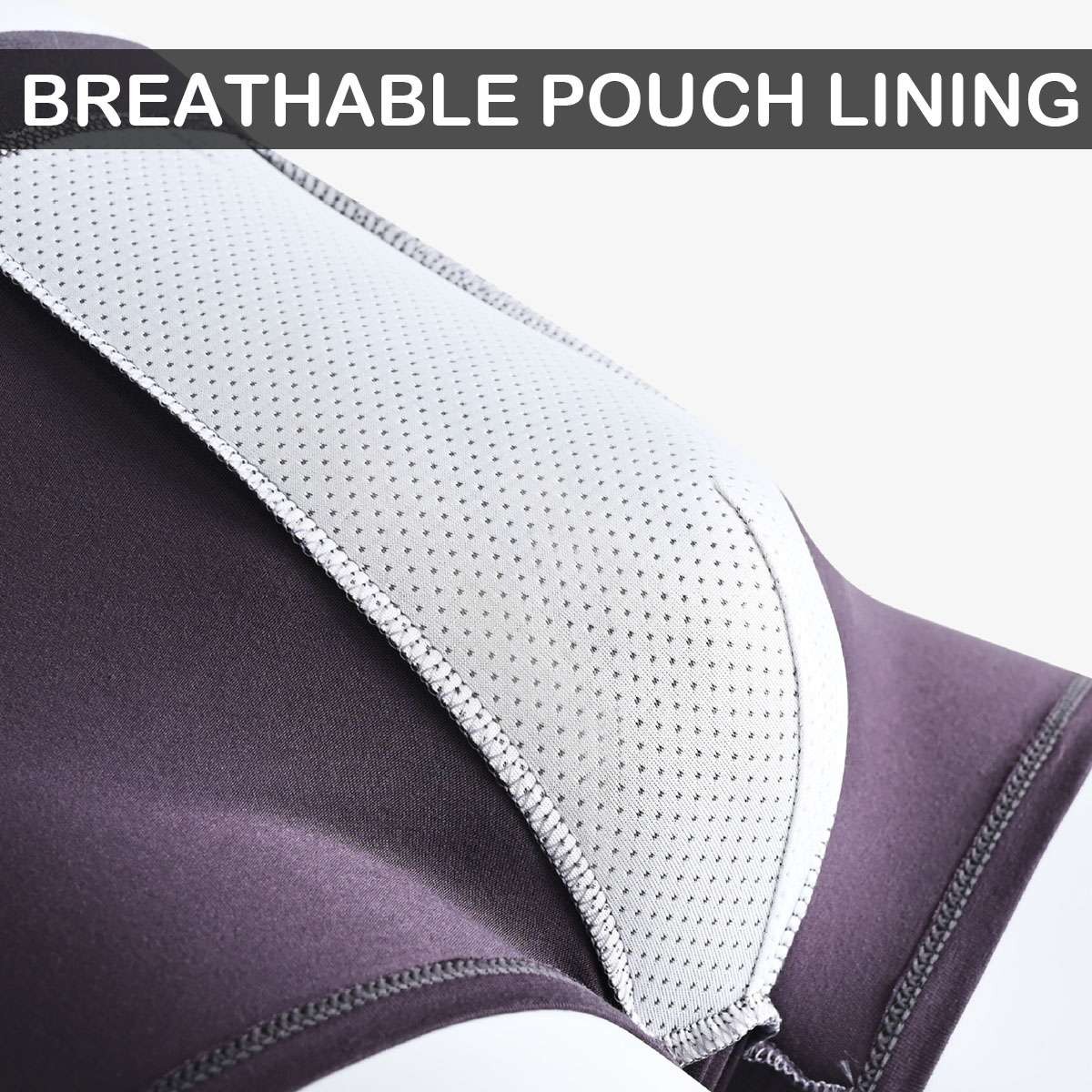 Mens Boxer Briefs Breathable Bamboo Fiber Underwear Soft Comfort Flex Waistband