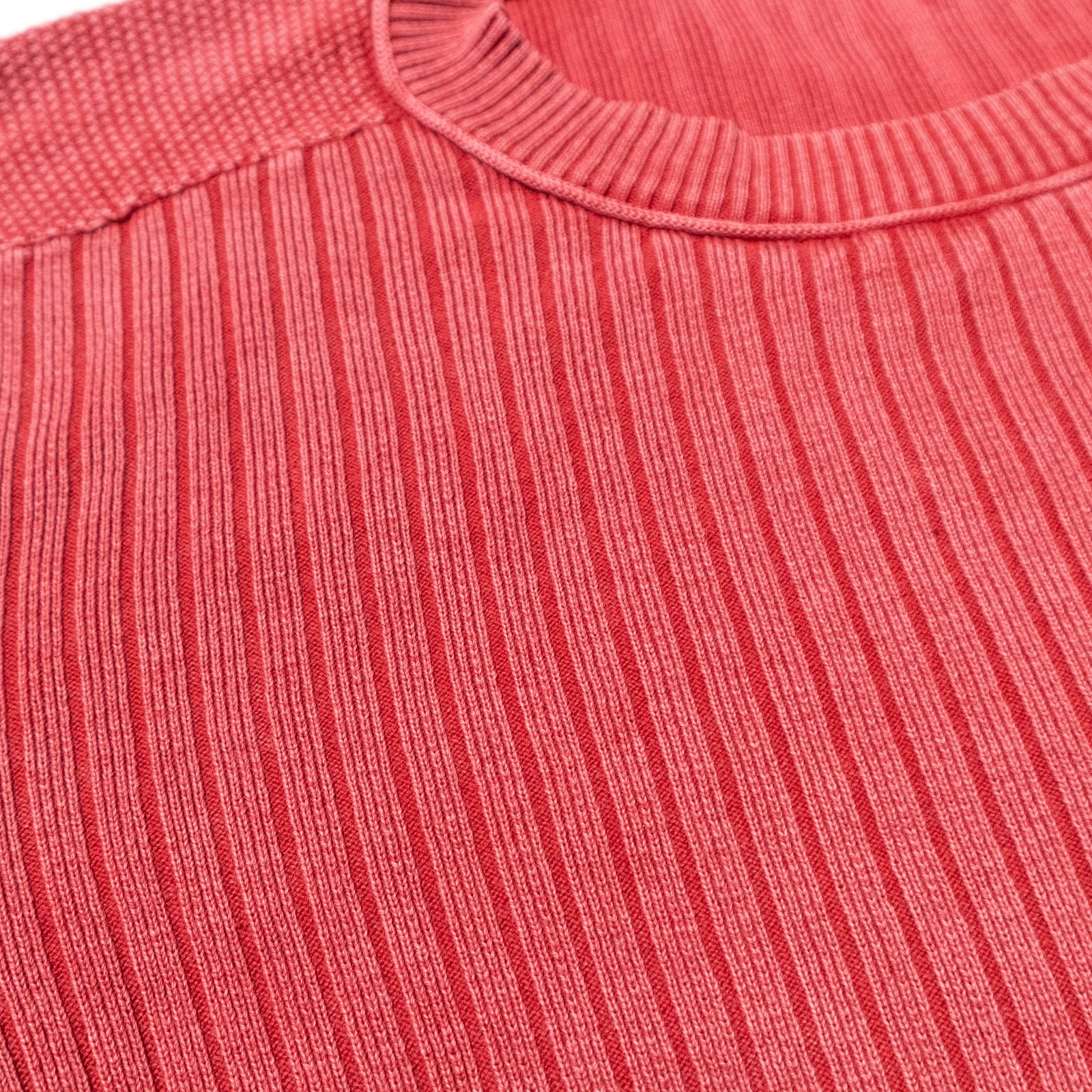 Rag & Bone Ribbed Cotton Sweater Red Minimalist Preppy Crewneck Women’s Medium