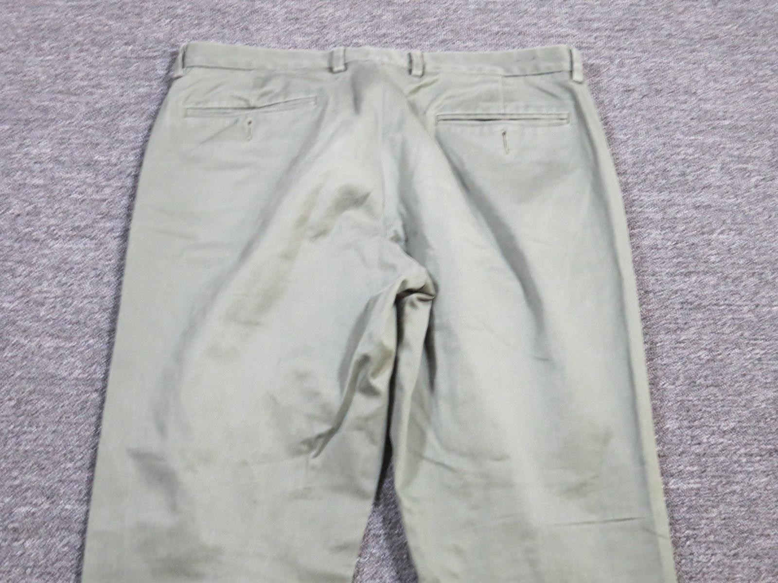 J Crew Bowery Pants Mens 32×30 Green Stretch Chino Straight Leg Casual Office