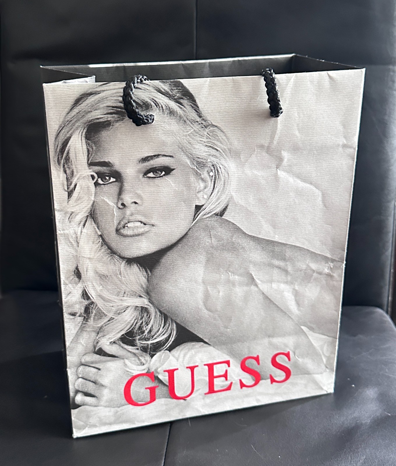 Anna Nicole Smith 1992 Guess paper bag limited addition 10.5 x 8.5 x 4.5 inches