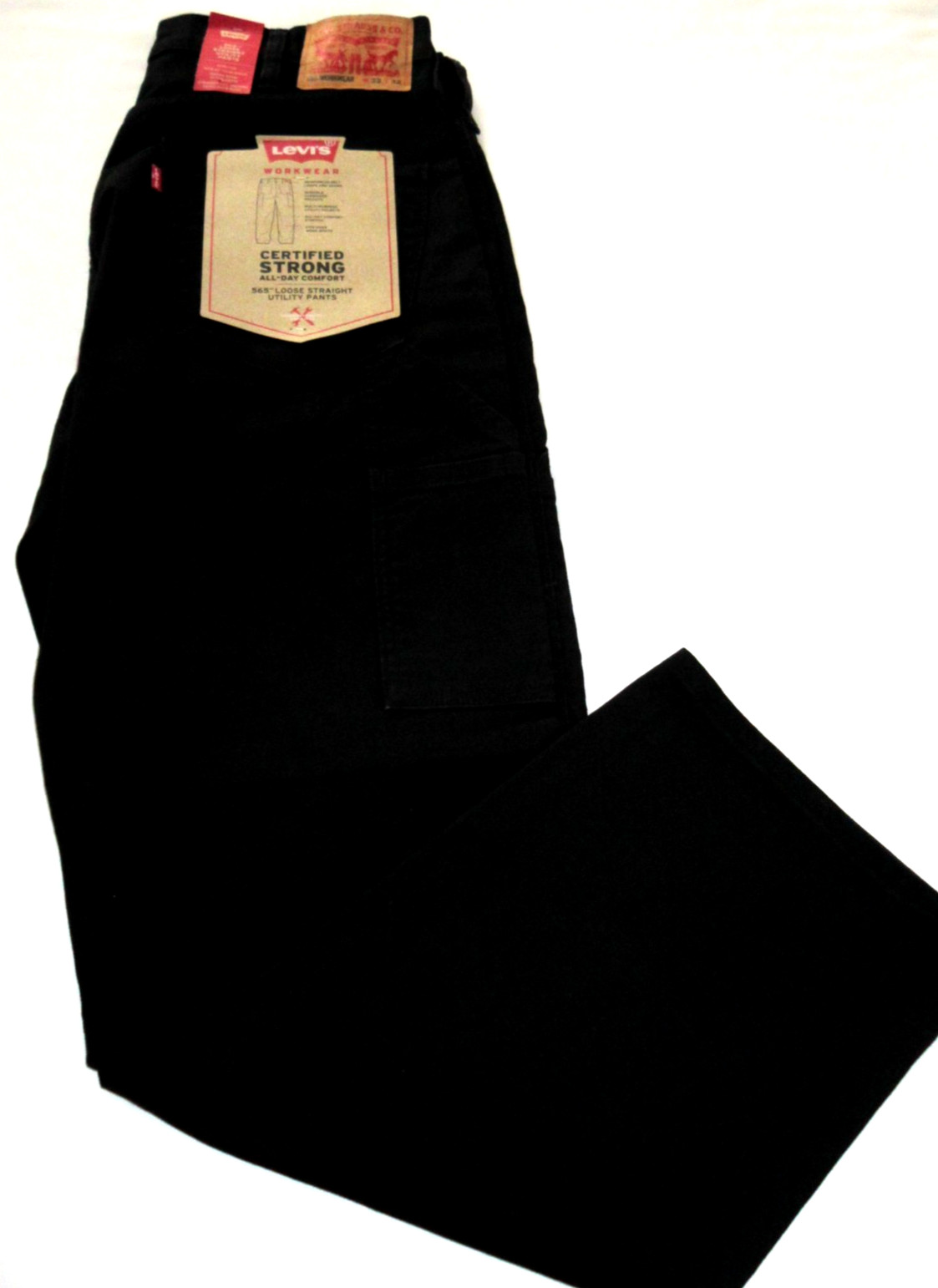 Levi’s Workwear Men’s 565 Loose Straight Fit Canvas Utility Pants Black NWT
