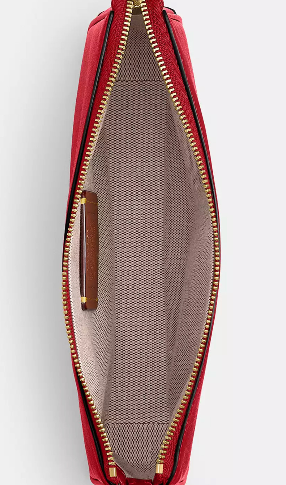 ORIG. PKG. Coach Scarlet Red Smooth Leather Wristlet Short Shoulder Plaza 22 Bag