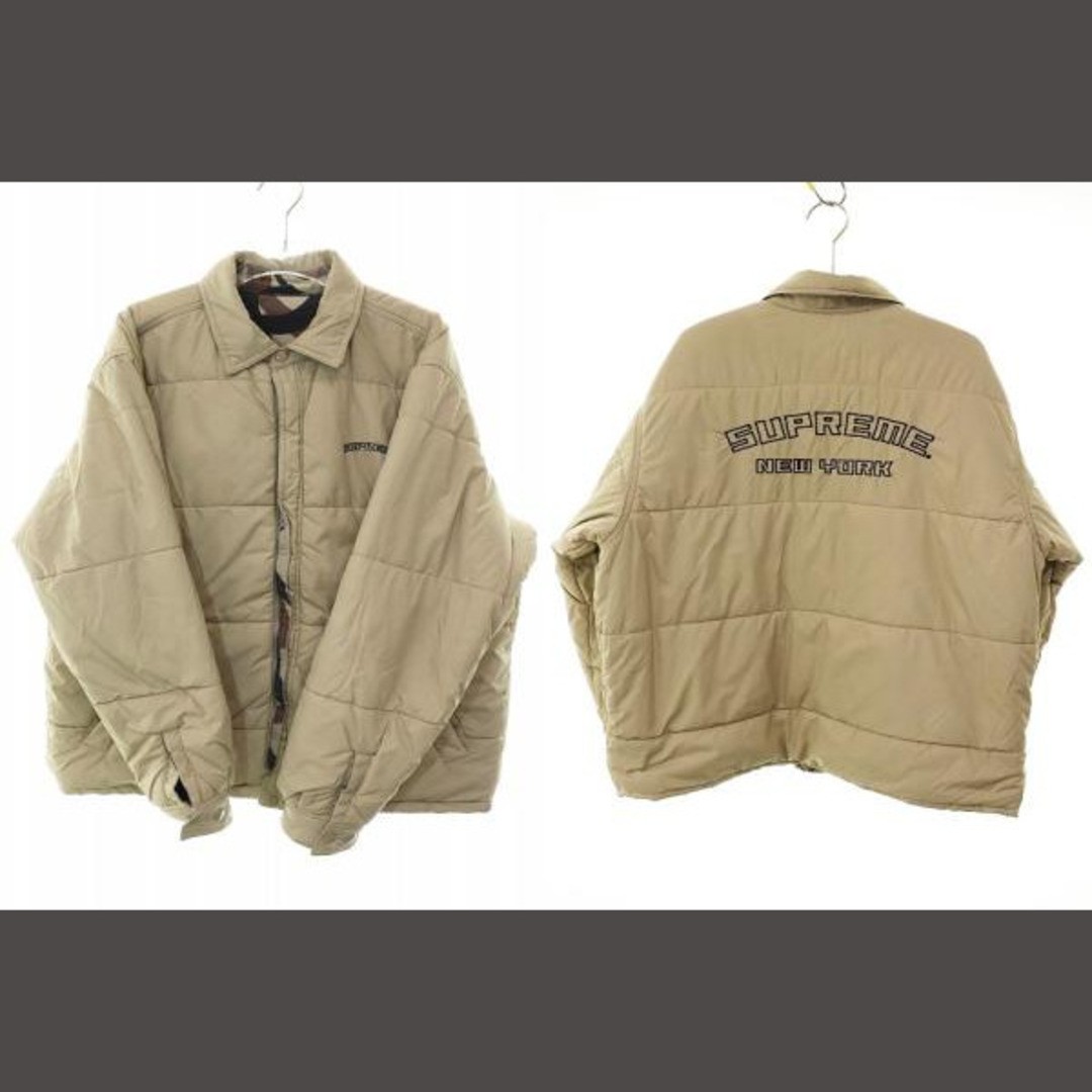 Supreme 19aw Reversible Puppy Work Jacket M Tribal Pattern Beige 【Brand Used b4d