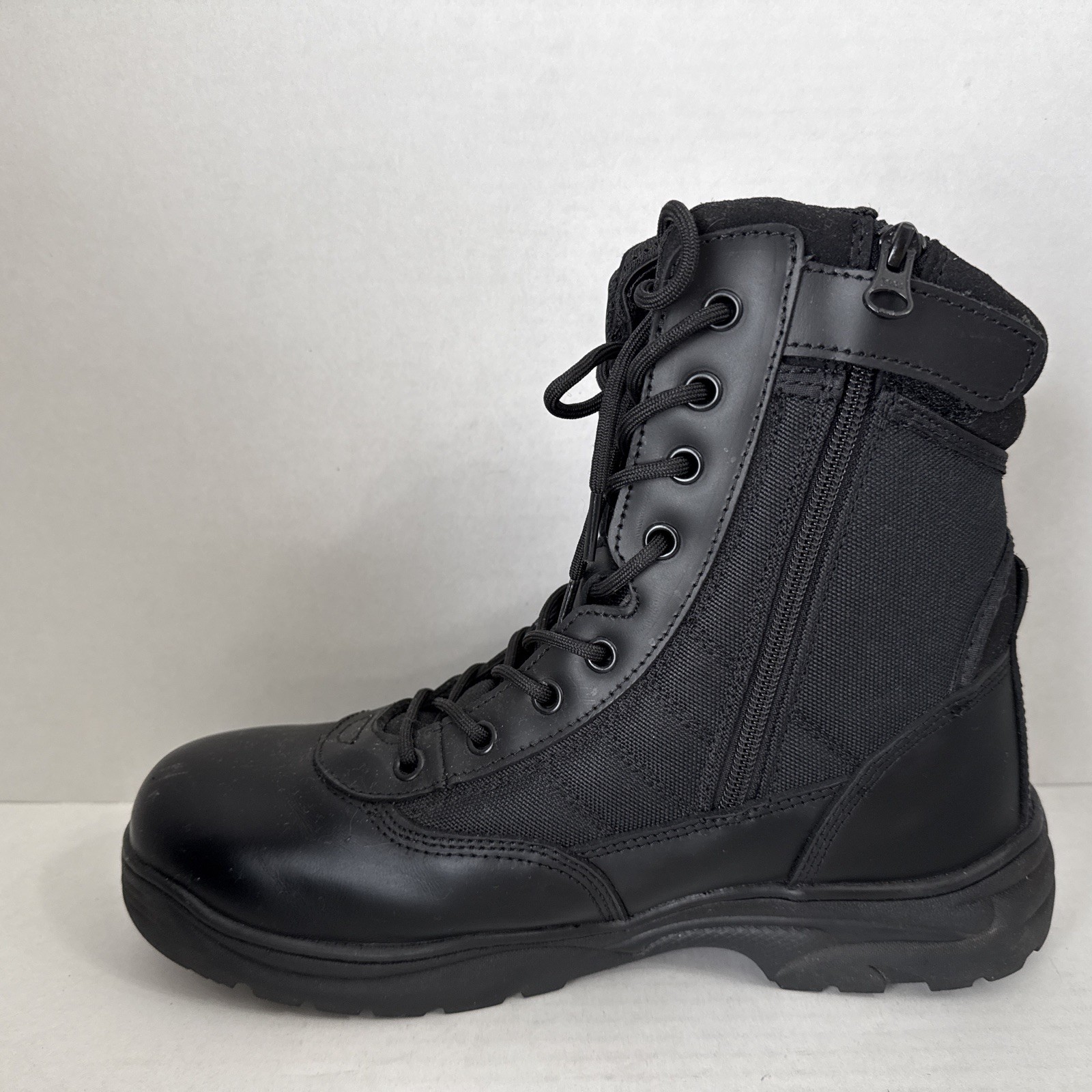 Nortiv 8 Trooper Men’s Military Tactical Lace Up Boots Size 10 Solid Black Work