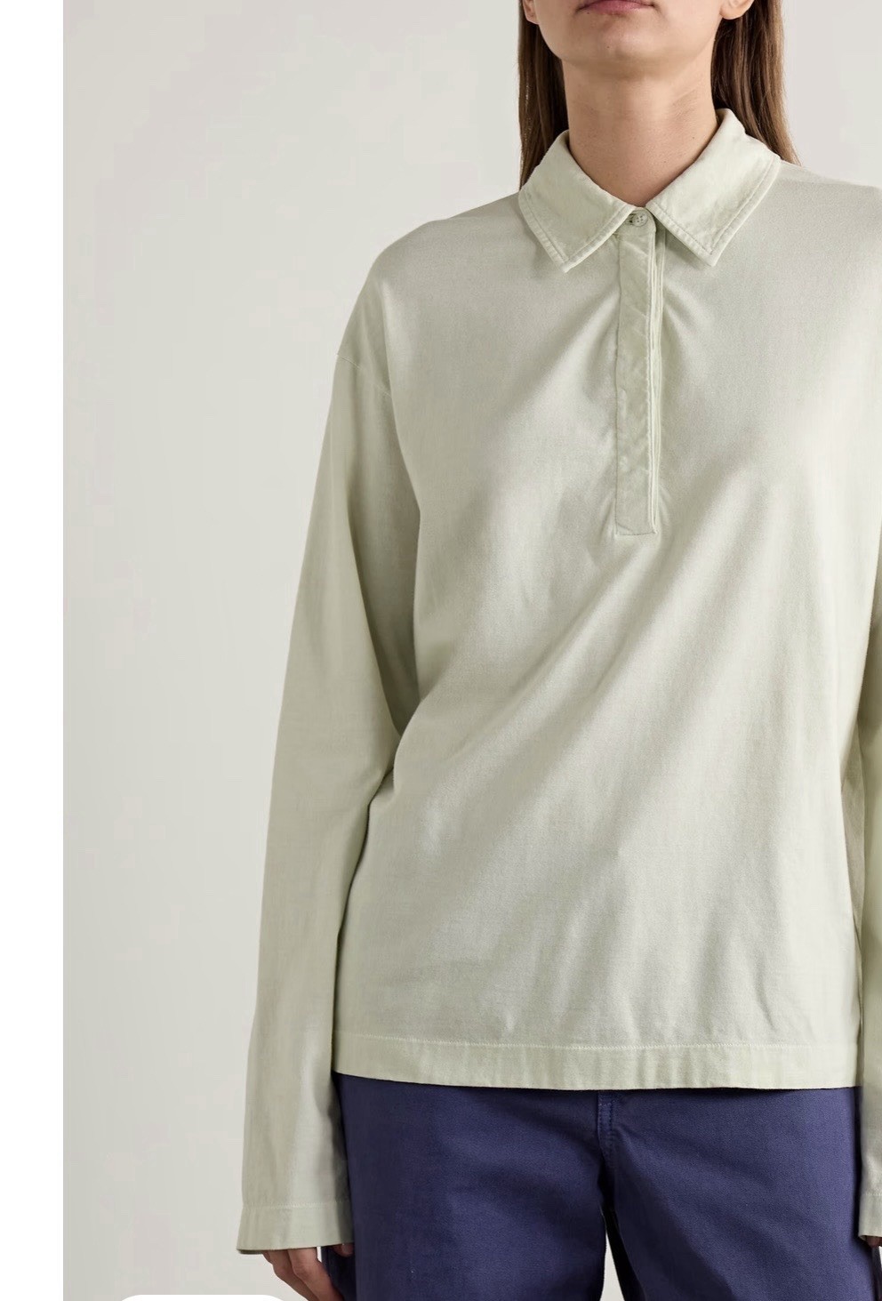 Roddie brushed cotton-jersey polo shirt