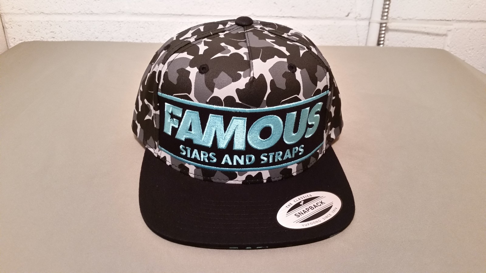 Famous Stars and Straps camo box snapback baseball cap. retail price 34.99