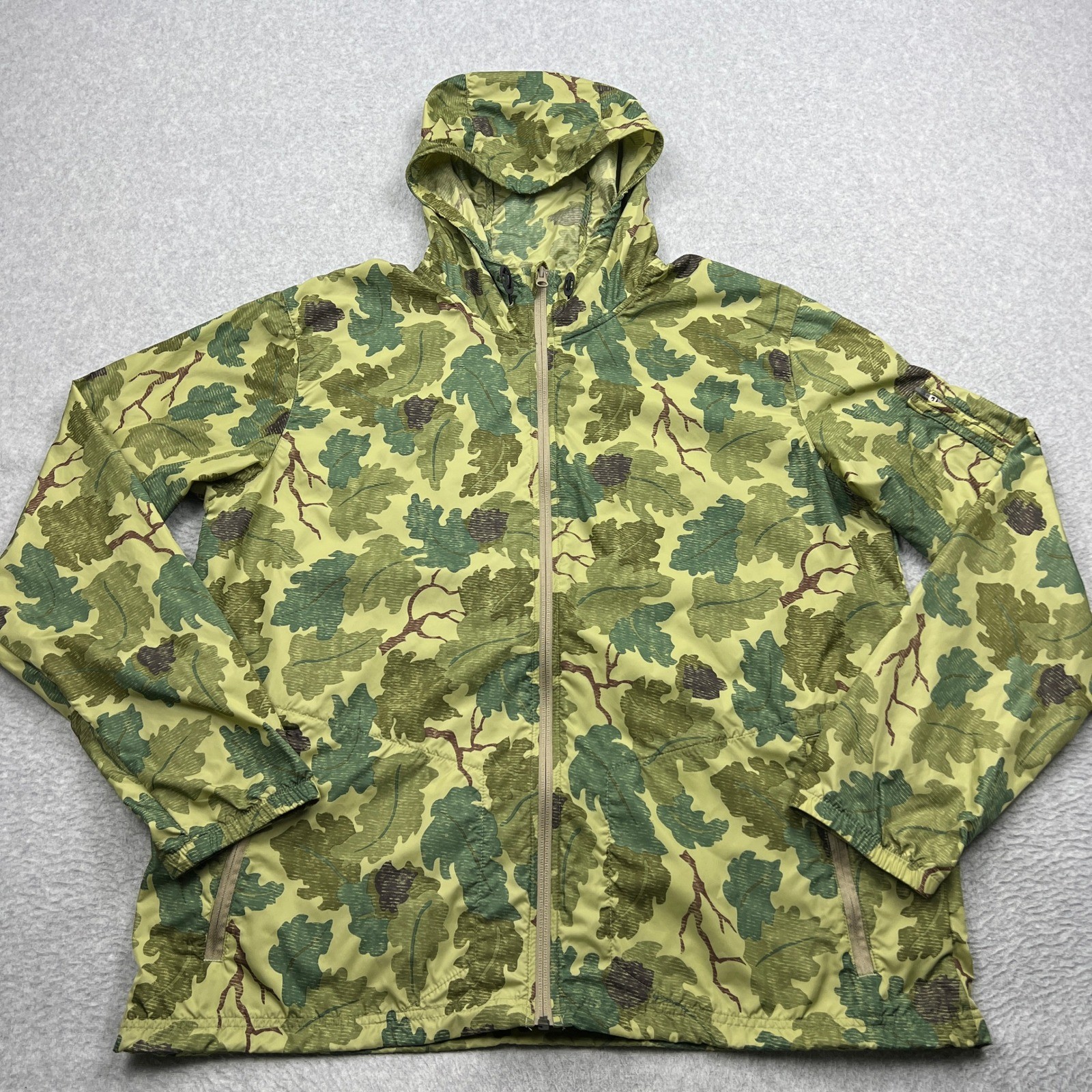 Nike 6.0 Parka Jacket Mens XL Camo Leaf Hooded Windrunner Shell Rain Coat 465581