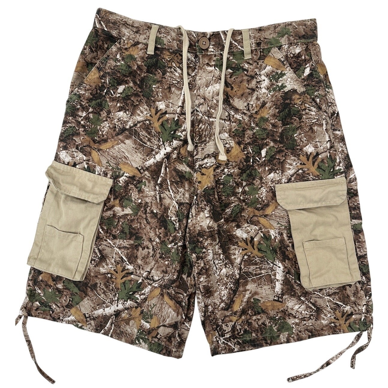 BooHooMAN Camouflage Cargo Shorts Men’s Sz Medium Forest Parachute Outdoors