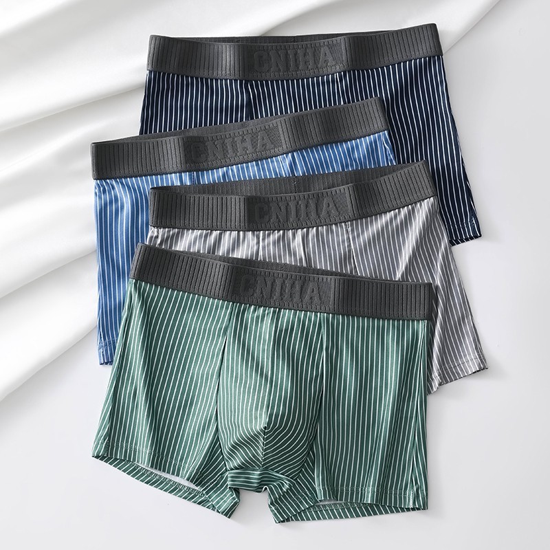 4 PCS Men’s Underwear Soft Boxer Briefs Breathable Comfortable Trunks