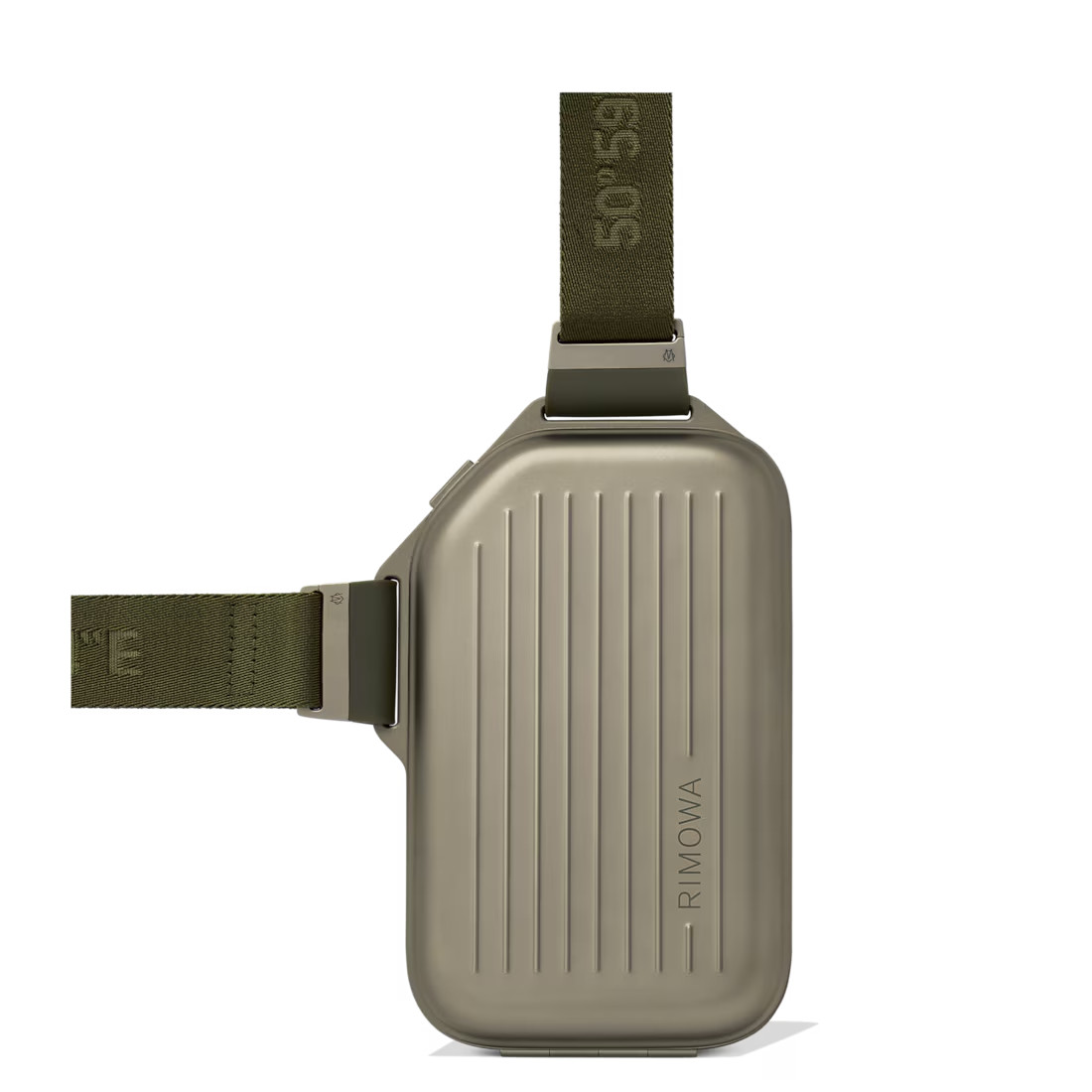 RIMOWA Personal Aluminum Sling Clutch, Titanium (W/O Tags)