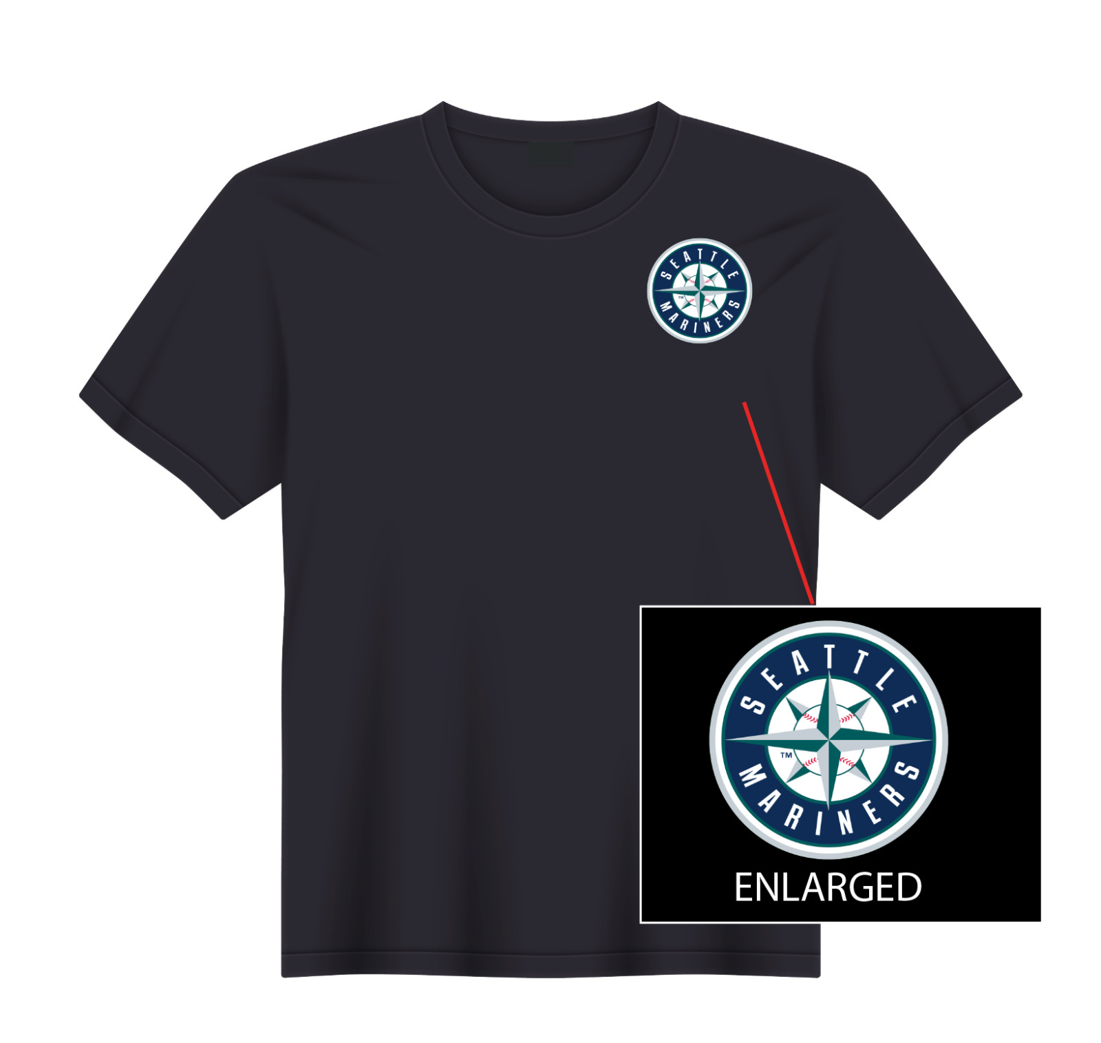Seattle Mariners Baseball T-Shirt NEW S, M, L, XL
