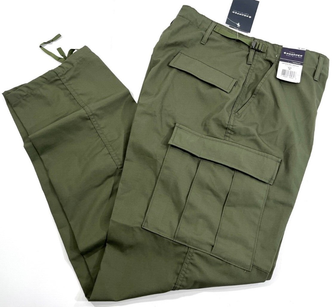 NWOT PROPPER F5250 MENS XSMALL UNIFORM BDU BATTLE RIP PANTS OLIVE GREEN REG