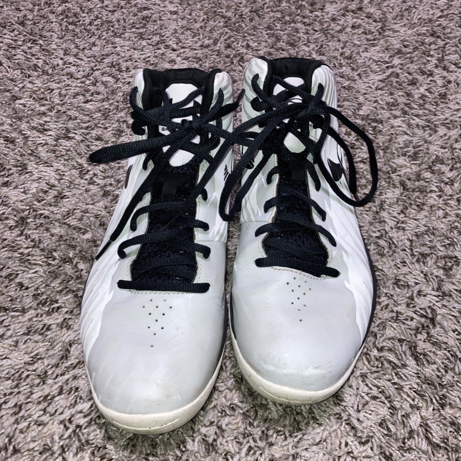 Under Armour Women’s 8.5 Jet Mid Basketball Sneakers White Lace Up 1259035 [S6]